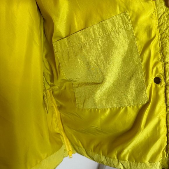 OOF WEAR Puffer Jacket 9108 In Nylon Crispy with Waist Belt Size 2 Citron Yellow - Picture 13 of 16